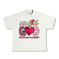Pistachio with god all things are possible Urban Heavy Tee - OliviaCreatesArt