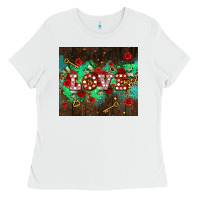 White love  and leopard with keys Ladies Tee - AdoDesignShop
