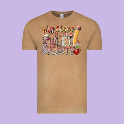 My Class Is Full Of Sweet Hearts Vintage Tee Designed By Racoondesign