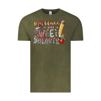 Vintage Olive my class is full of sweet hearts Vintage Tee - RacoonDesign