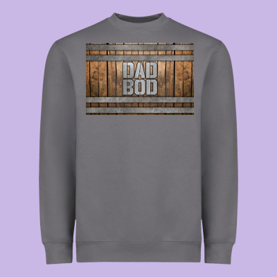 Dad Bod Whiskey Barrel Skinny Metal Can Holder Heavyweight Sweatshirt Designed By Hra Design Shop