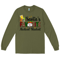 Army Green santa's favorite medical student Long Sleeve Tee - AdoDesignShop