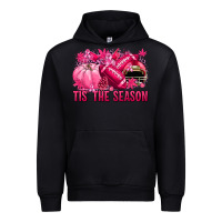 Black Tis' the season Football Breast Cancer Urban Hoodie - NancyCooperArtShop