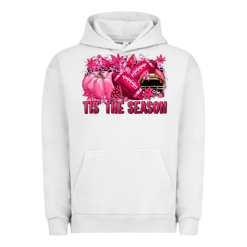 Tis' The Season Football Breast Cancer Urban Hoodie by NancyCooperArtShop | Teevron