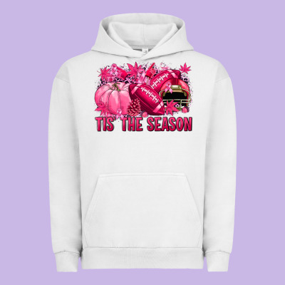 Tis' The Season Football Breast Cancer Urban Hoodie Designed By Nancycooperartshop