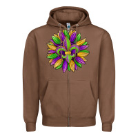 Chestnut mardi gras carnival sunflower Zipper Hoodie - Jasminsmagicworld