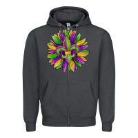 Smoke mardi gras carnival sunflower Zipper Hoodie - Jasminsmagicworld