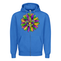 True Royal mardi gras carnival sunflower Zipper Hoodie - Jasminsmagicworld