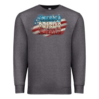 Charcoal Heather America america Premium Sweatshirt - NancyCooperArtShop