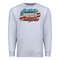 Heather Grey America america Premium Sweatshirt - NancyCooperArtShop