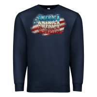 Navy America america Premium Sweatshirt - NancyCooperArtShop