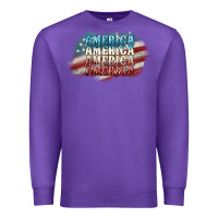 Purple America america Premium Sweatshirt - NancyCooperArtShop