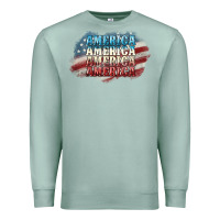 Seafoam America america Premium Sweatshirt - NancyCooperArtShop