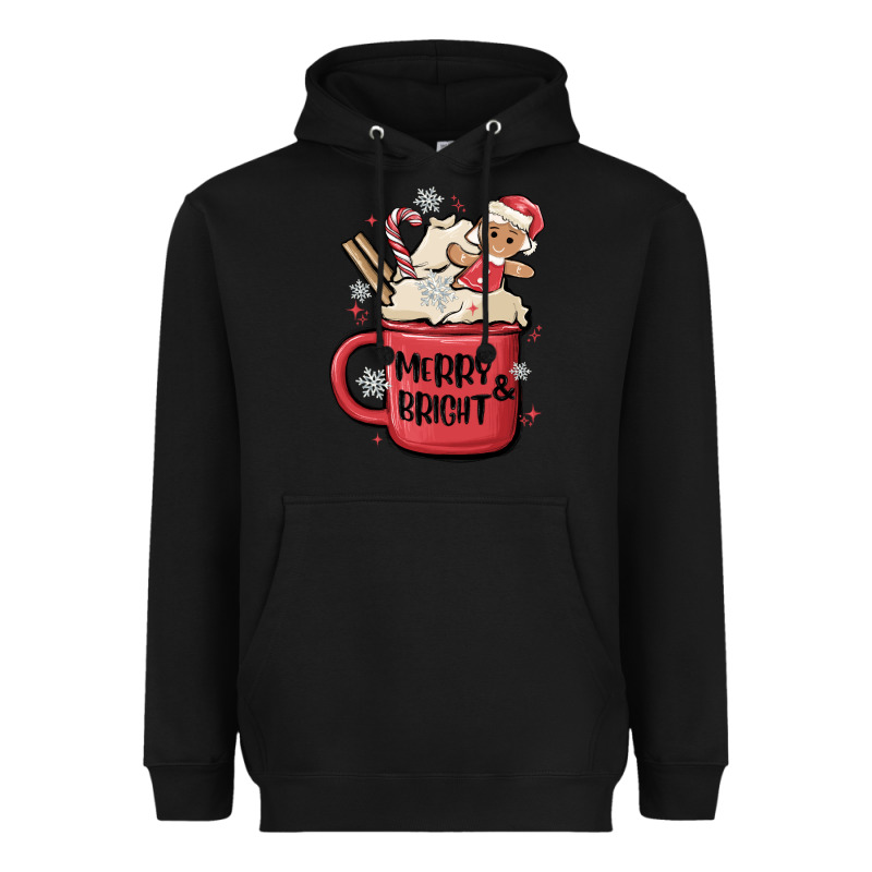 Merry And Bright Heavyweight Hoodie by MaliasSmallBusiness | Teevron