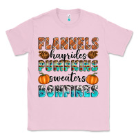 Bubblegum Pink Flannels Hayrides Pumpkins Sweaters Bonfires Classic Tee - Artiststas