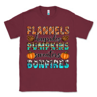 Burgundy Flannels Hayrides Pumpkins Sweaters Bonfires Classic Tee - Artiststas
