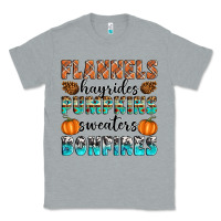 Heather Grey Flannels Hayrides Pumpkins Sweaters Bonfires Classic Tee - Artiststas