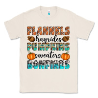 Natural Flannels Hayrides Pumpkins Sweaters Bonfires Classic Tee - Artiststas