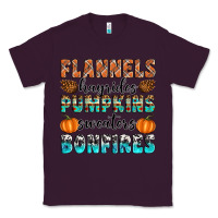 Plum Flannels Hayrides Pumpkins Sweaters Bonfires Classic Tee - Artiststas