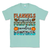 Seafoam Flannels Hayrides Pumpkins Sweaters Bonfires Classic Tee - Artiststas