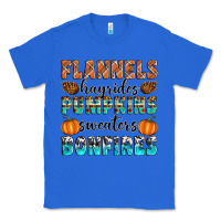 True Royal Flannels Hayrides Pumpkins Sweaters Bonfires Classic Tee - Artiststas