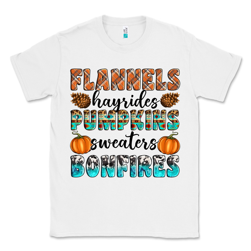 Flannels Hayrides Pumpkins Sweaters Bonfires Classic Tee by Artiststas | Teevron