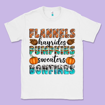 Flannels Hayrides Pumpkins Sweaters Bonfires Classic Tee Designed By Artiststas