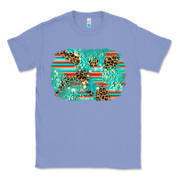 Colony Blue leopard turquoise glitter background Classic Tee - AdoDesignShop