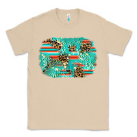 Mushroom leopard turquoise glitter background Classic Tee - AdoDesignShop