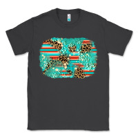Smoke leopard turquoise glitter background Classic Tee - AdoDesignShop