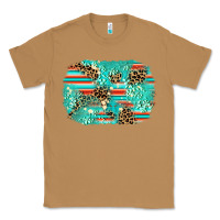 Toasted Coconut leopard turquoise glitter background Classic Tee - AdoDesignShop