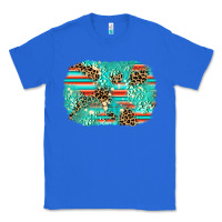 True Royal leopard turquoise glitter background Classic Tee - AdoDesignShop