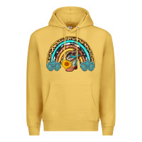 Antique Gold cowboy boots and hat rainbow Premium Hoodie - AdoDesignShop