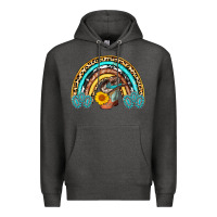 Charcoal Heather cowboy boots and hat rainbow Premium Hoodie - AdoDesignShop