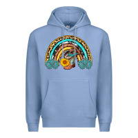 Colony Blue cowboy boots and hat rainbow Premium Hoodie - AdoDesignShop