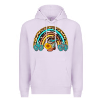 Lilac cowboy boots and hat rainbow Premium Hoodie - AdoDesignShop