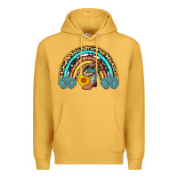 Mustard cowboy boots and hat rainbow Premium Hoodie - AdoDesignShop