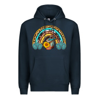 Navy cowboy boots and hat rainbow Premium Hoodie - AdoDesignShop