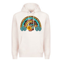 Pale Pink cowboy boots and hat rainbow Premium Hoodie - AdoDesignShop
