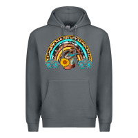 Rock cowboy boots and hat rainbow Premium Hoodie - AdoDesignShop