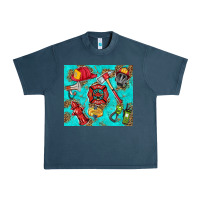 Midnight Navy firefighter elementary Urban Heavy Tee - HRA Design Shop