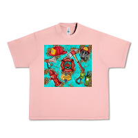 Salmon firefighter elementary Urban Heavy Tee - HRA Design Shop
