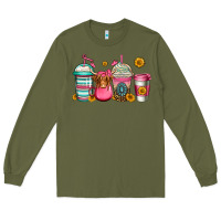 Army Green longhaired cow coffee cups Long Sleeve Tee - Jasminsmagicworld