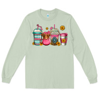 Matcha longhaired cow coffee cups Long Sleeve Tee - Jasminsmagicworld