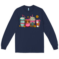 Navy longhaired cow coffee cups Long Sleeve Tee - Jasminsmagicworld
