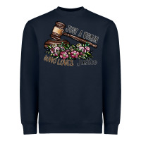 Navy just a woman who loves justice Heavyweight Sweatshirt - SublimationCraftShop