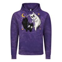 Cloud Purple Ghost Cats with Balance Halloween Vintage Hoodie - texasbilliewilder