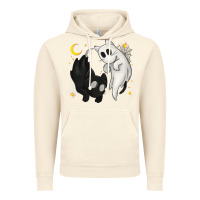 Vintage Artic Ghost Cats with Balance Halloween Vintage Hoodie - texasbilliewilder