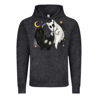 Ghost Cats With Balance Halloween Vintage Hoodie | Teevron