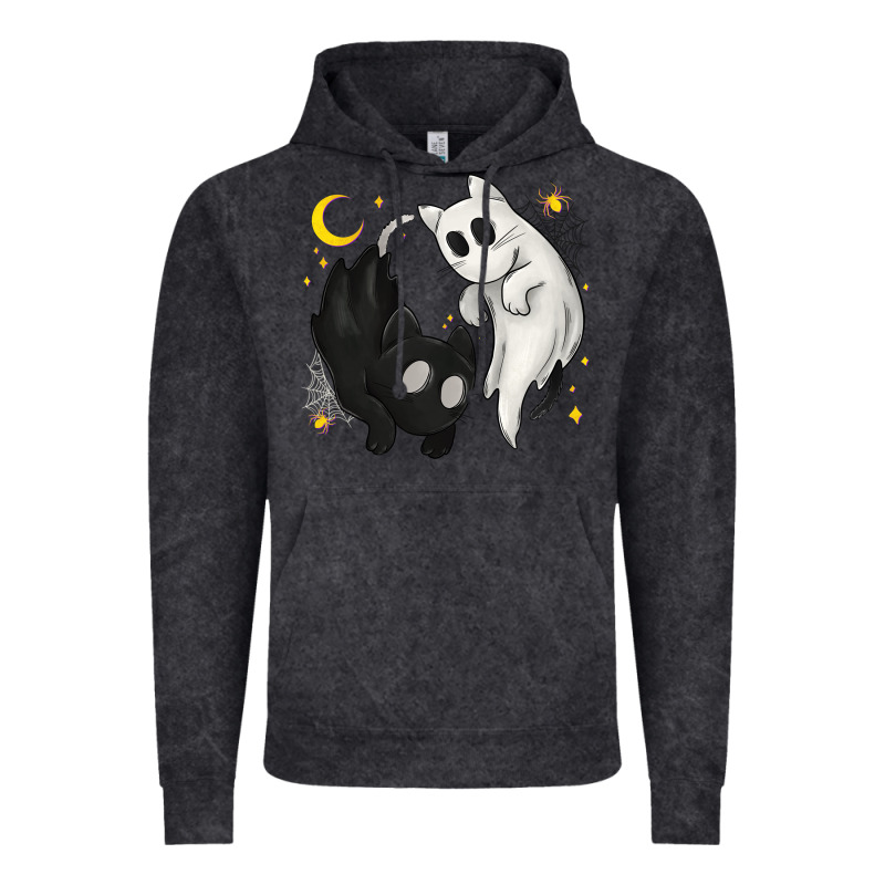 Ghost Cats With Balance Halloween Vintage Hoodie by texasbilliewilder | Teevron